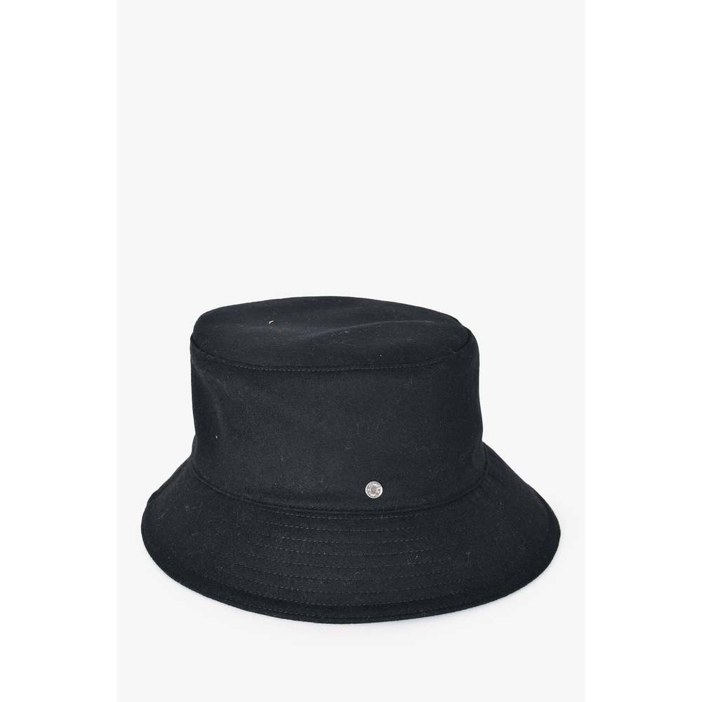 Hermès Black Cashmere Bucket Hat Size 56